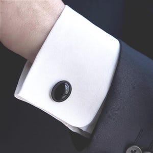 Men Jewelry, Oval cufflinks, Black Onyx Cufflinks, Cabochon Stone Cufflinks, Stone Cufflinks, Handmade Cufflinks, READY TO CHIP..........