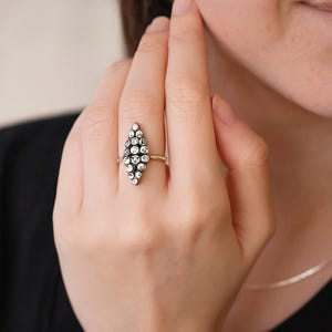 Organic Texture Silver Ring | Oxidized Black Sterling Silver Band | Handmade Rustic Ring | Artisan Jewelry for Her