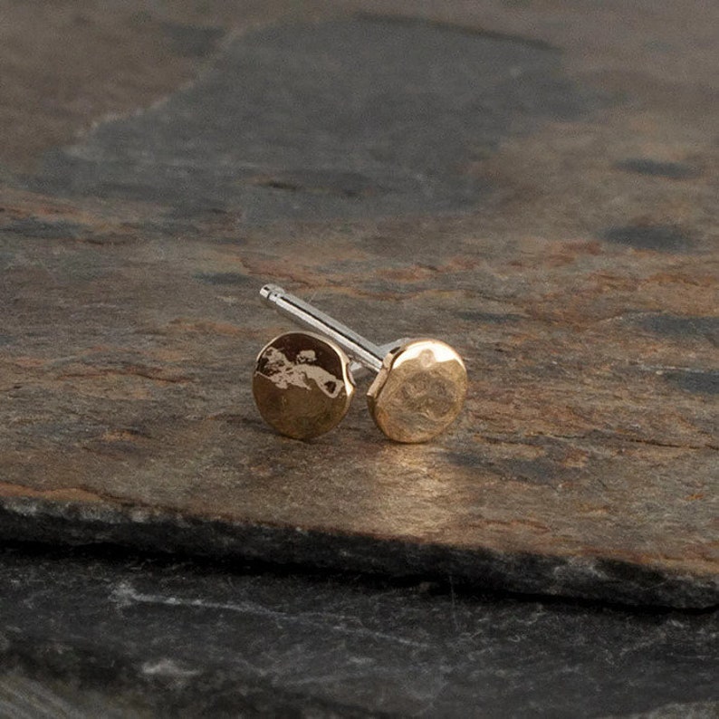 3mm 14k gold stud earrings