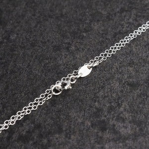Pu&ograve; includere: Una collana a catena d'argento con chiusura a moschettone. La catena &egrave; composta da piccoli cerchi collegati.
