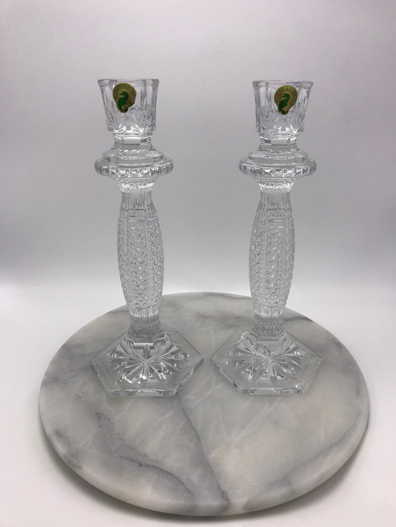 Waterford Crystal Tara Candlestick Holders Crystal Candle Etsy