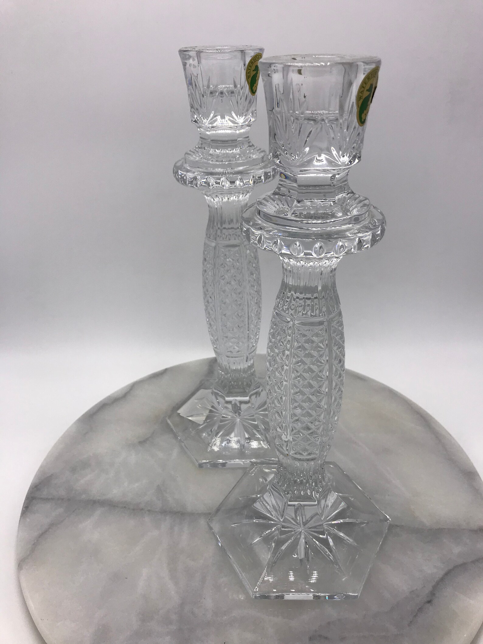 Waterford Crystal Tara Candlestick Holders Crystal Candle Etsy