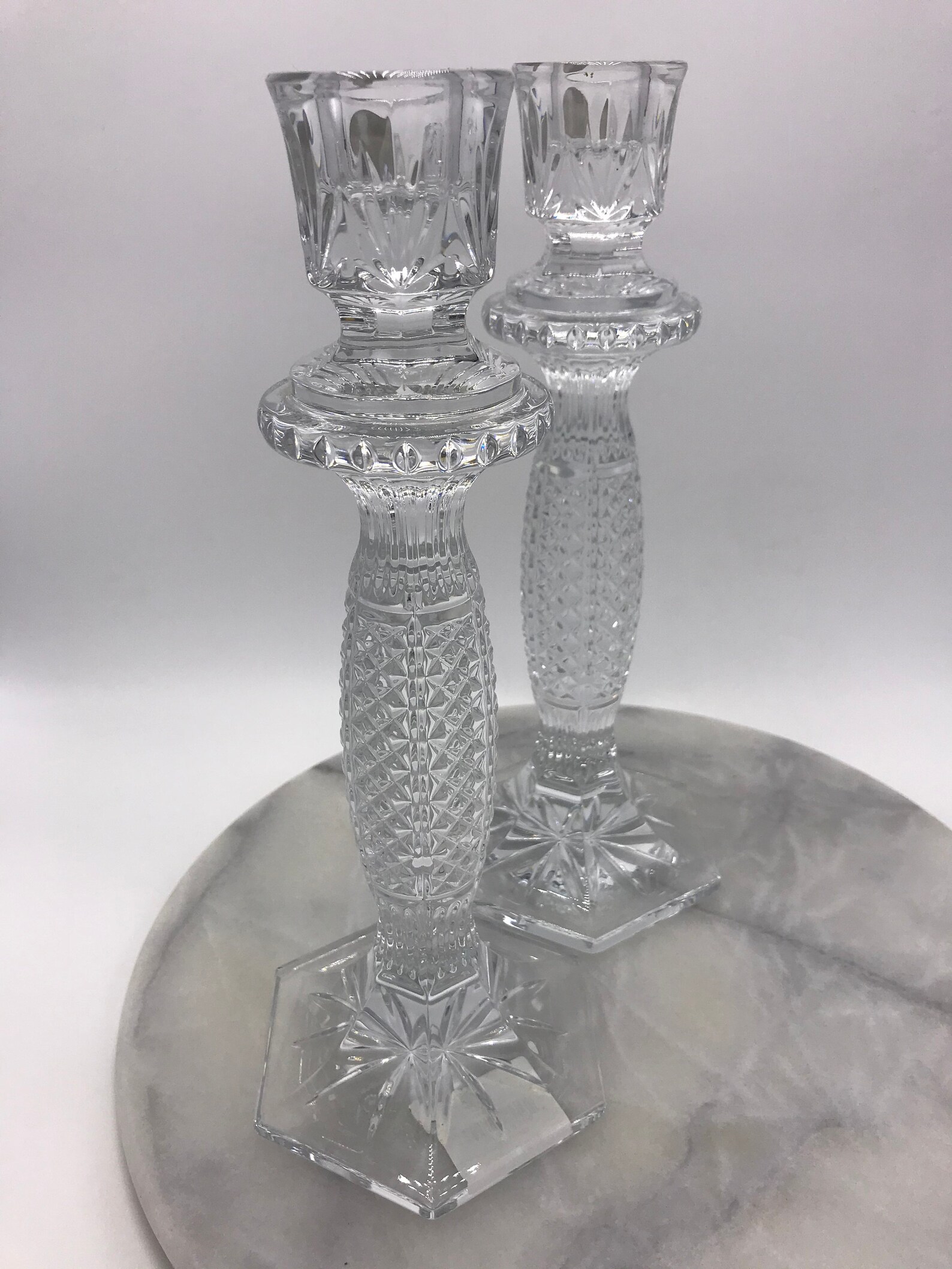 Waterford Crystal Tara Candlestick Holders Crystal Candle Etsy