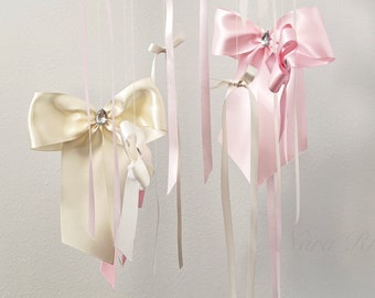 Ribbon Bow Mobile, Bow Mobile, Baby Mobile, Ribbon Bows, Nursery Mobile, Crib Mobile, Nursery Decor, Mobile, Pink Mobile, Baby Shower Decor