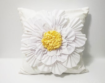 Daisy Flower Cushion Cover