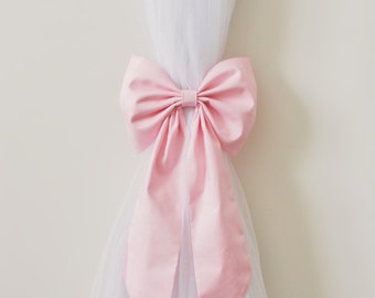 Large Crib Bow for Nursery | Handmade Baby Room Decor | Crib Rail Bow & Curtain Tie Back | Baby Shower Gift | Custom Colors