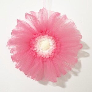 Handmade Gerbera Wall Flower 12” Fabric Wall Art