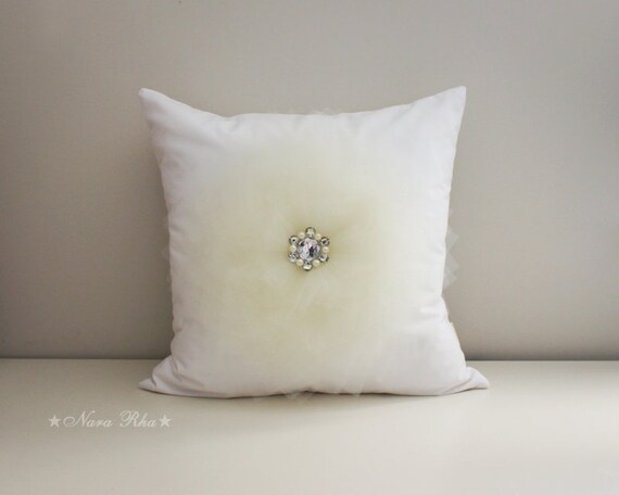 White Nursery Pillow Cover Ivory Pillow Flower Pillow Etsy