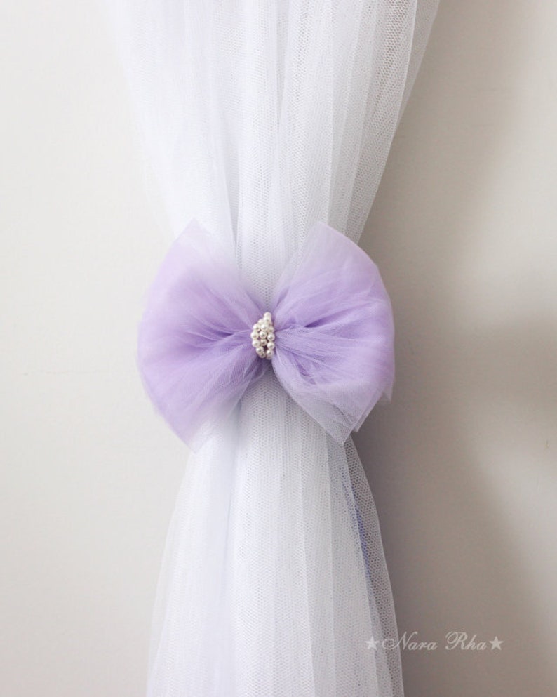 Bow Curtain Tie Backs Pink Bow Tie Backs Curtain Holdback Etsy Canada