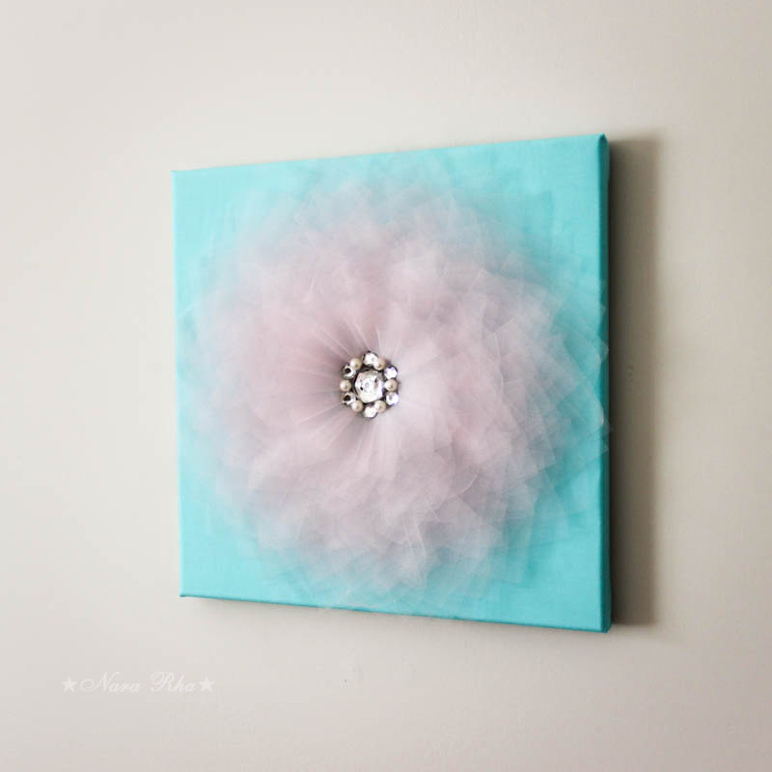 Pink and Blue Flower Wall Hangings Baby Shower Decorations Etsy