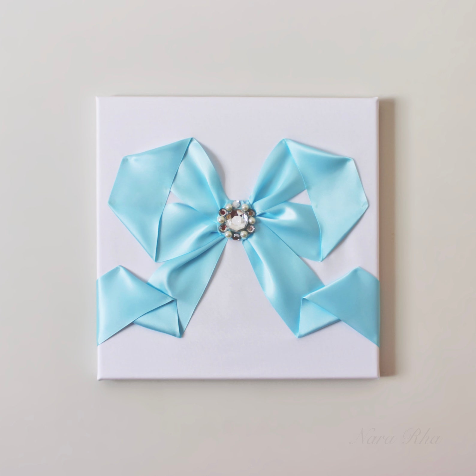Pink Ribbon Canvas Wall Art | Modern Nursery & Girls Room Decor ...