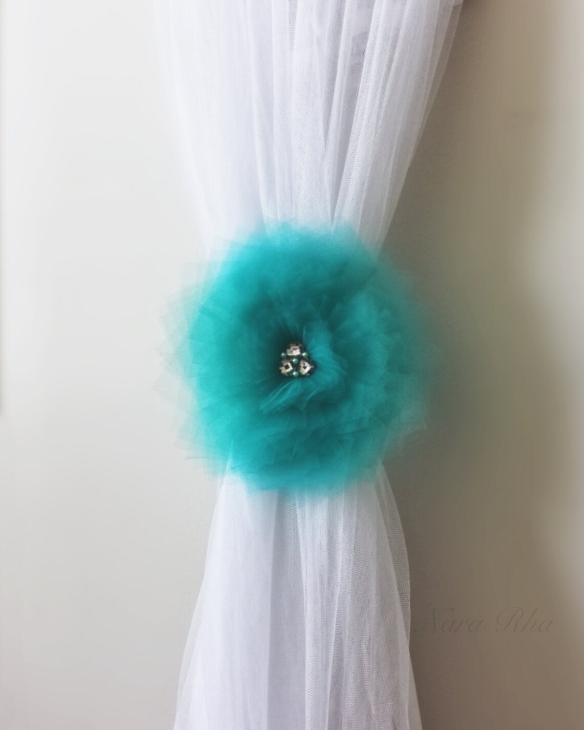 Custom Flower Curtain Tie Backs Home Accent Girl Room Decor Etsy