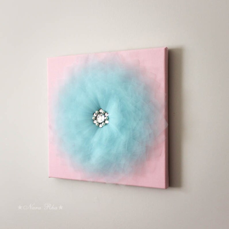 Pink and Blue Flower Wall Hangings Baby Shower Decorations Etsy