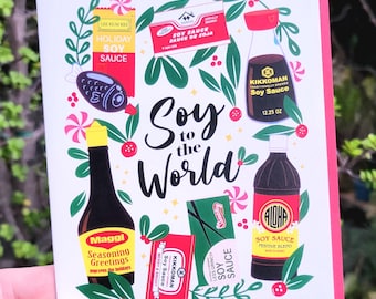 Note Card - Holiday Collection: Soy to the World - A2