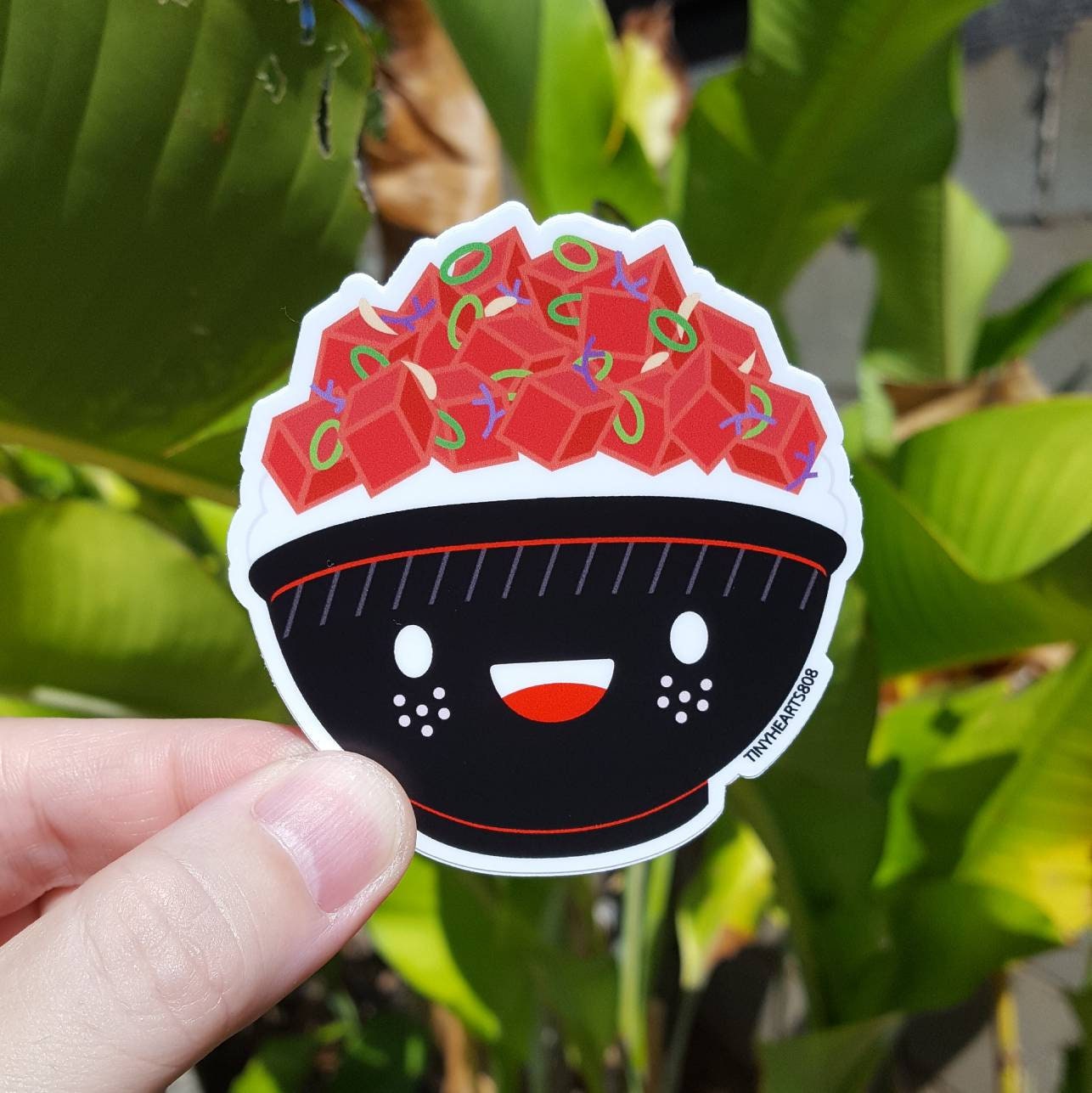 Poke Bowl Sticker Cute Kawaii 2.75 X 3.0 Etsy