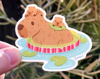 Sticker - Capybaras 3" x 2.5"