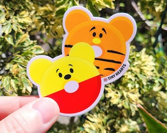 Sticker - Pooh & Tigger Donuts - 3.25" x 3"