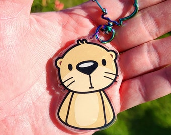 Keychains - 2.5" Otter w/ Shell Hook Clasp