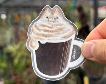 Sticker - Mocha Cat 2.5" x 2.75"