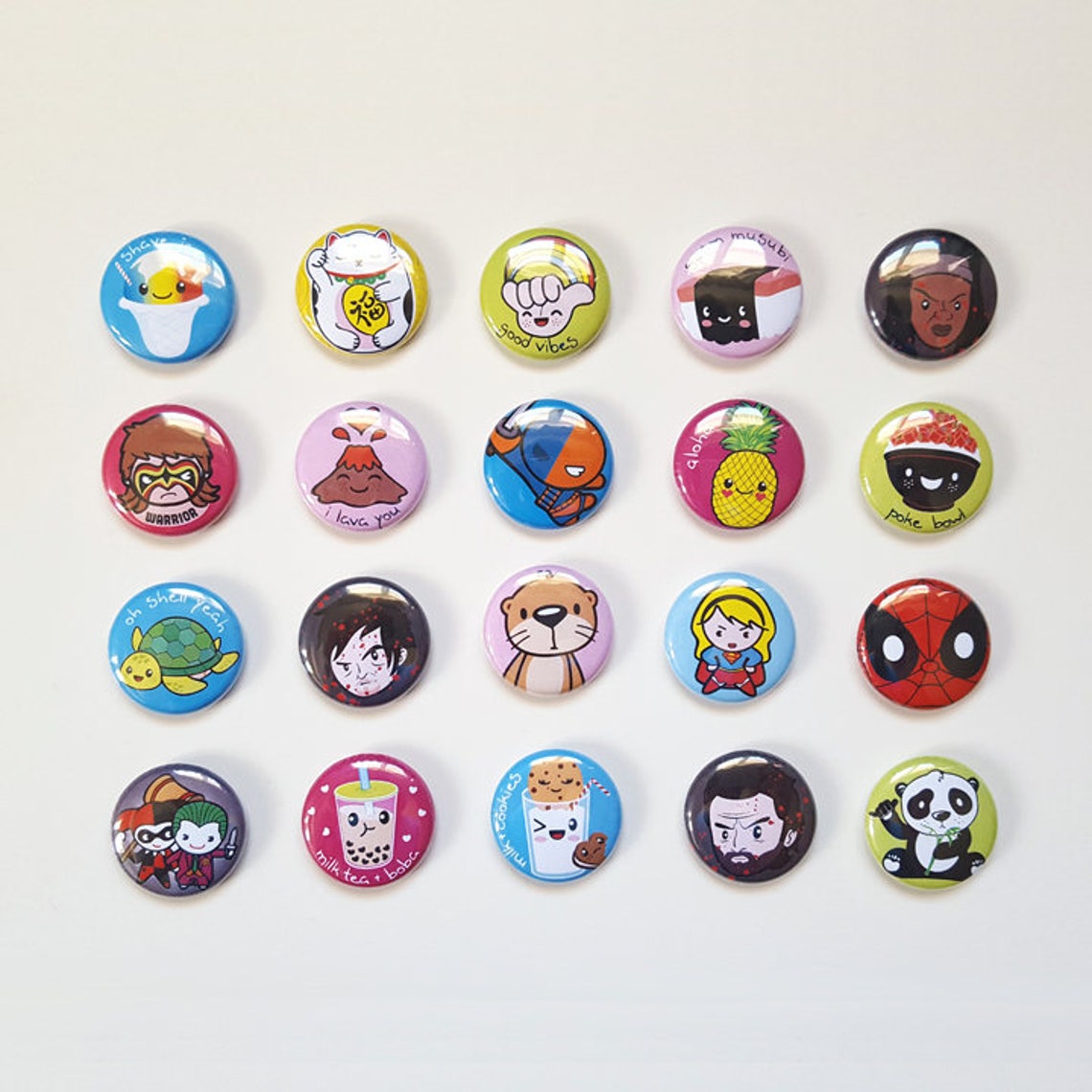 Cute 1 Kawaii Badges / Pins Your Choice Must select | Etsy