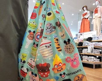 Tote Bag - Seafoam Green Reusable - 26"x20"x5"