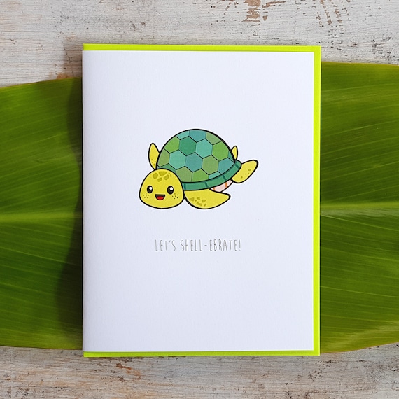 Note Card Anniversaire Honu Turtle Etsy France