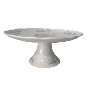 Aynsley Little Sweetheart Pastel Butterfly Floral Cake Stand 1986-96 England EUC