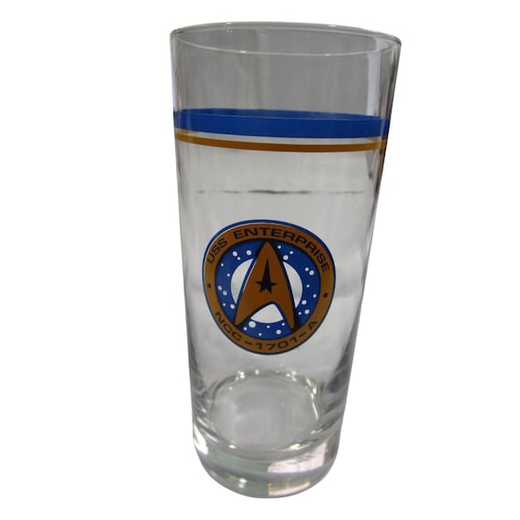 Star Trek USS Enterprise NCC 1701 A Glass Tumbler Vintage