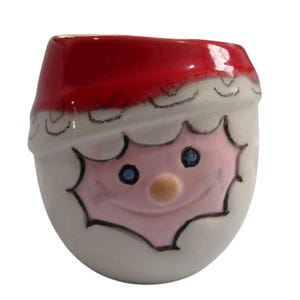 Vintage Cloud Santa Punch Egg Nog Cup Festive Marked GUC