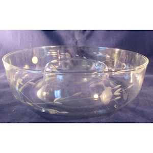Princess House Heritage Crystal Chip and Dip Bowl New In Original Box Model 401