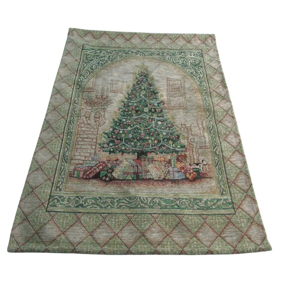 ヴィンテージ クリスマスツリー タペストリー 壁掛け 36.5x25インチ