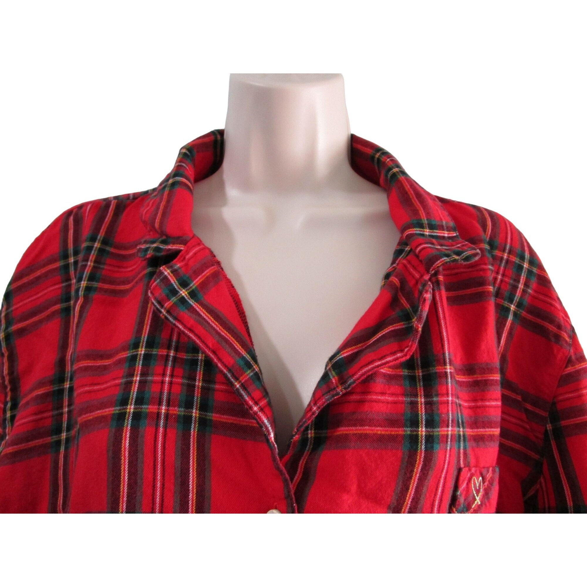Set pigiama in misto cotone scozzese rosso Victoria's Secret GUC da donna  XL morbido e comodo -  Italia