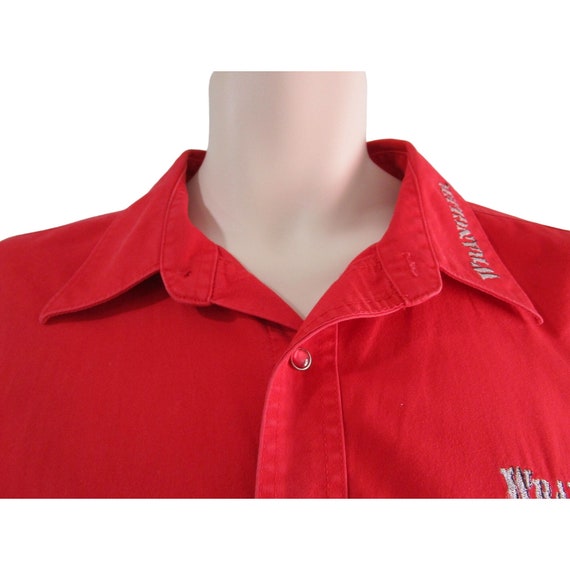 Wrangler Red Pearl Snap Silver Embroidery Vintage… - image 7