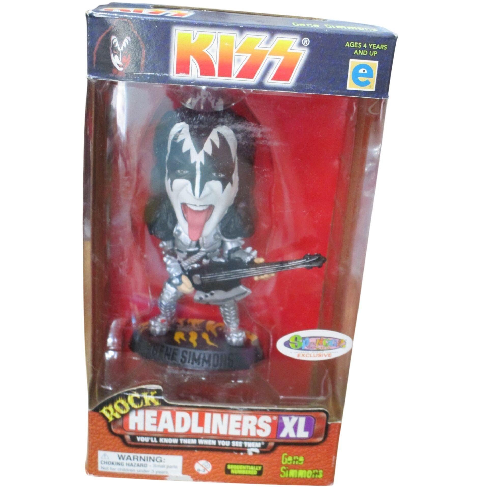 KISS Gene Simmons Rock Headliners XL Figure in Box Certificate