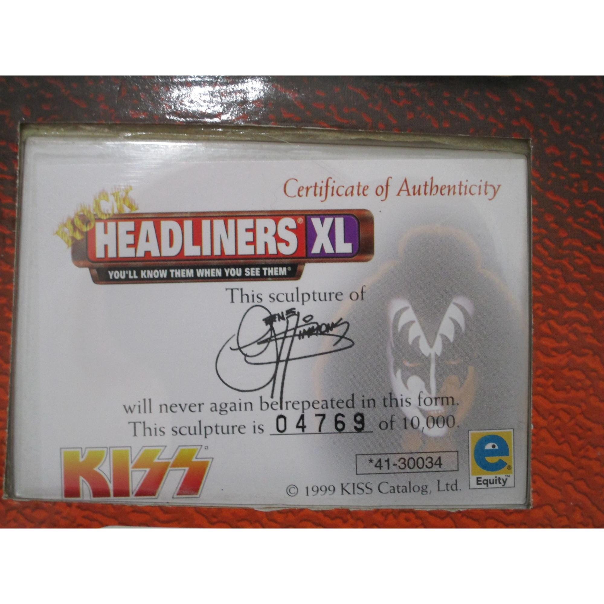 KISS Gene Simmons Rock Headliners XL Figure in Box Certificate