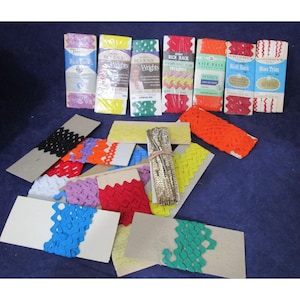 Assorted Vintage Wrights Trimtex Rick Rack Trim Collection