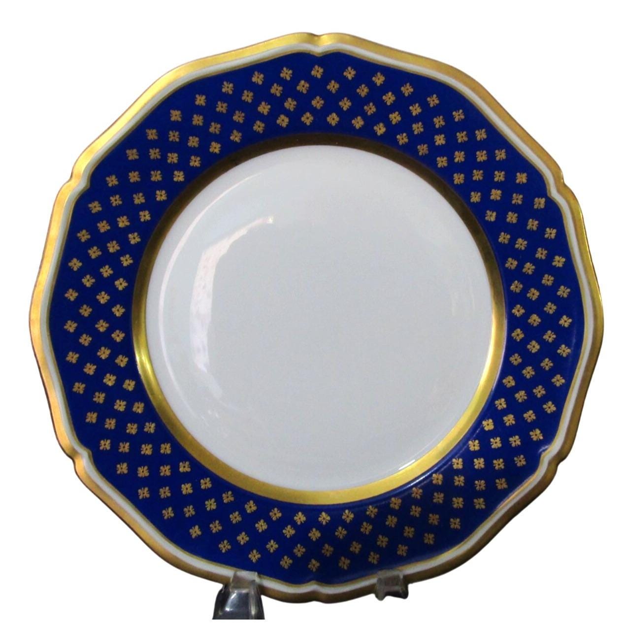 Ceralene Malmaison Cobalt Raynaud Limoges France Lunch Plate GUC