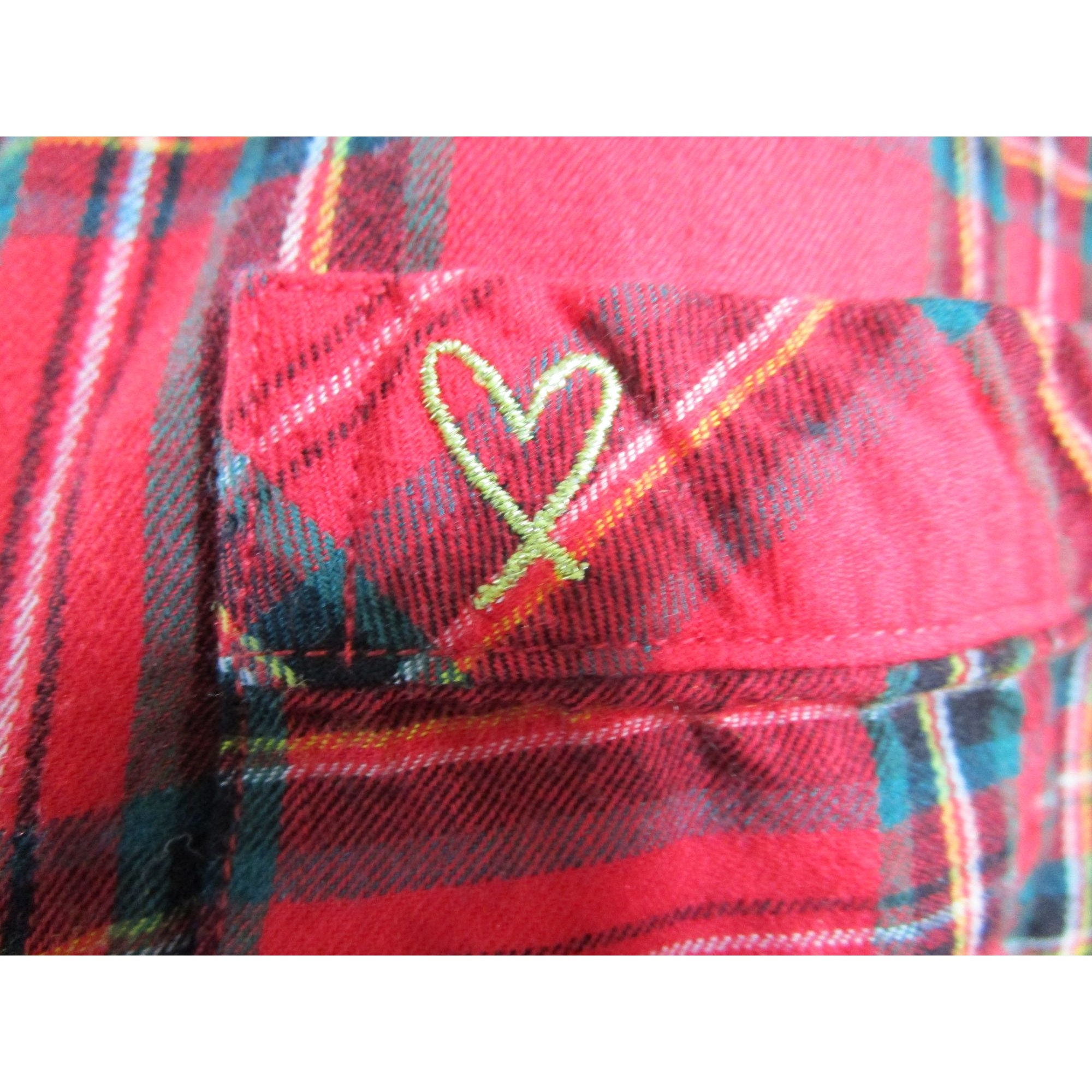 Set pigiama in misto cotone scozzese rosso Victoria's Secret GUC da donna  XL morbido e comodo -  Italia