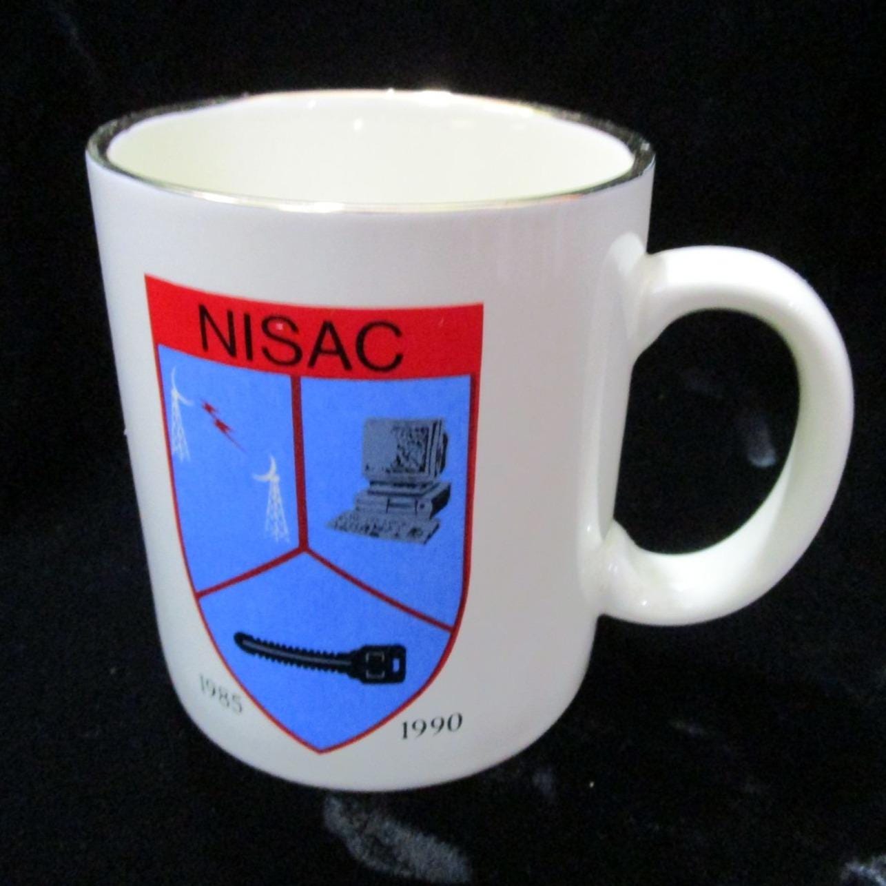 ヴィンテージ NISAC ホワイトセラミック ミリタリーマグカップ