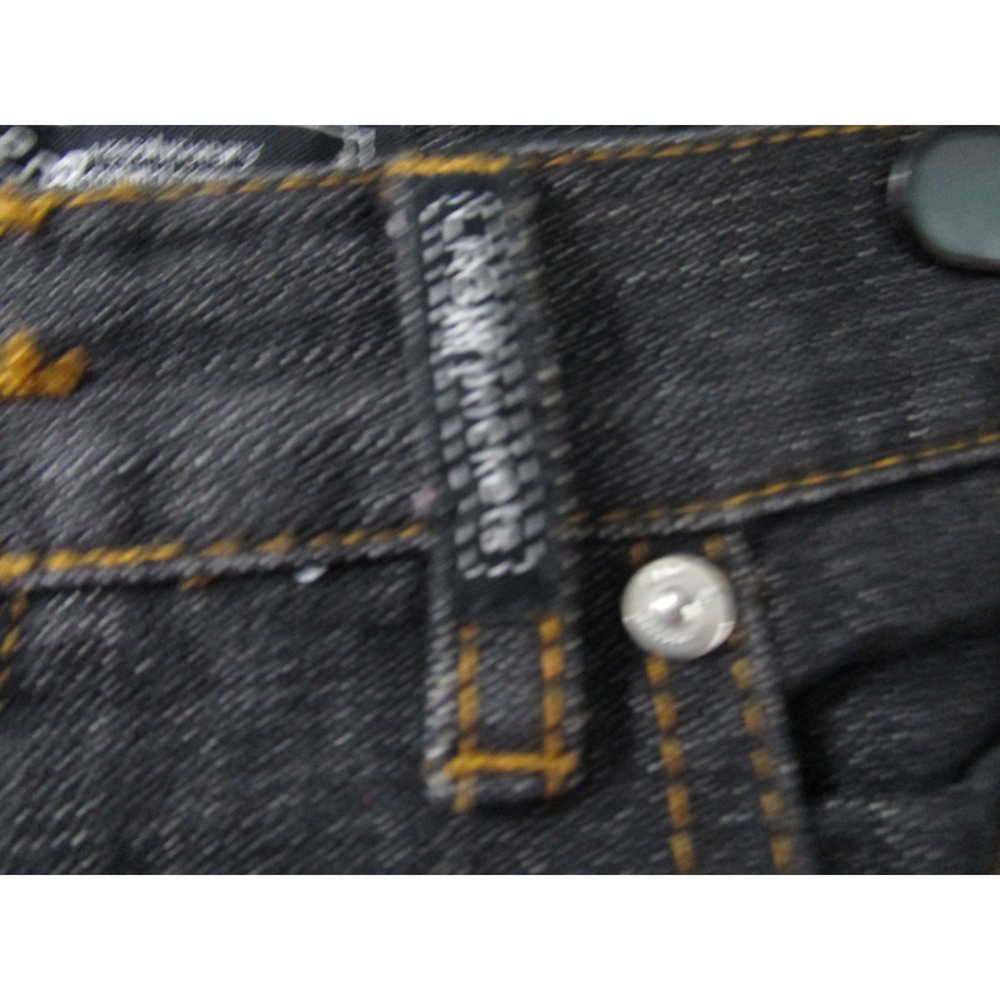 Vintage Ln Geans Lng Grass Roots Black Six Pocket Jeans Sz 34