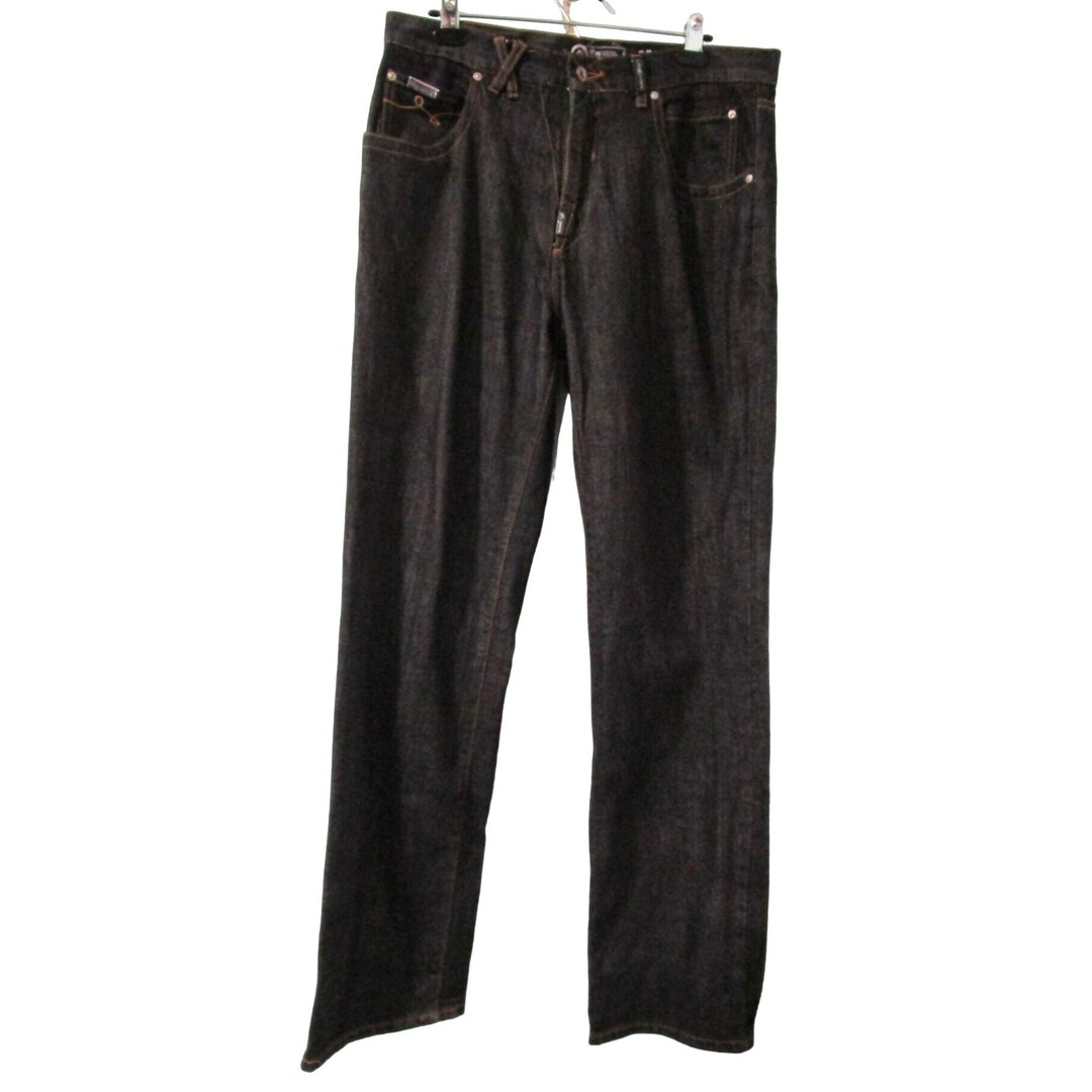 Vintage Ln Geans Lng Grass Roots Black Six Pocket Jeans Sz 34