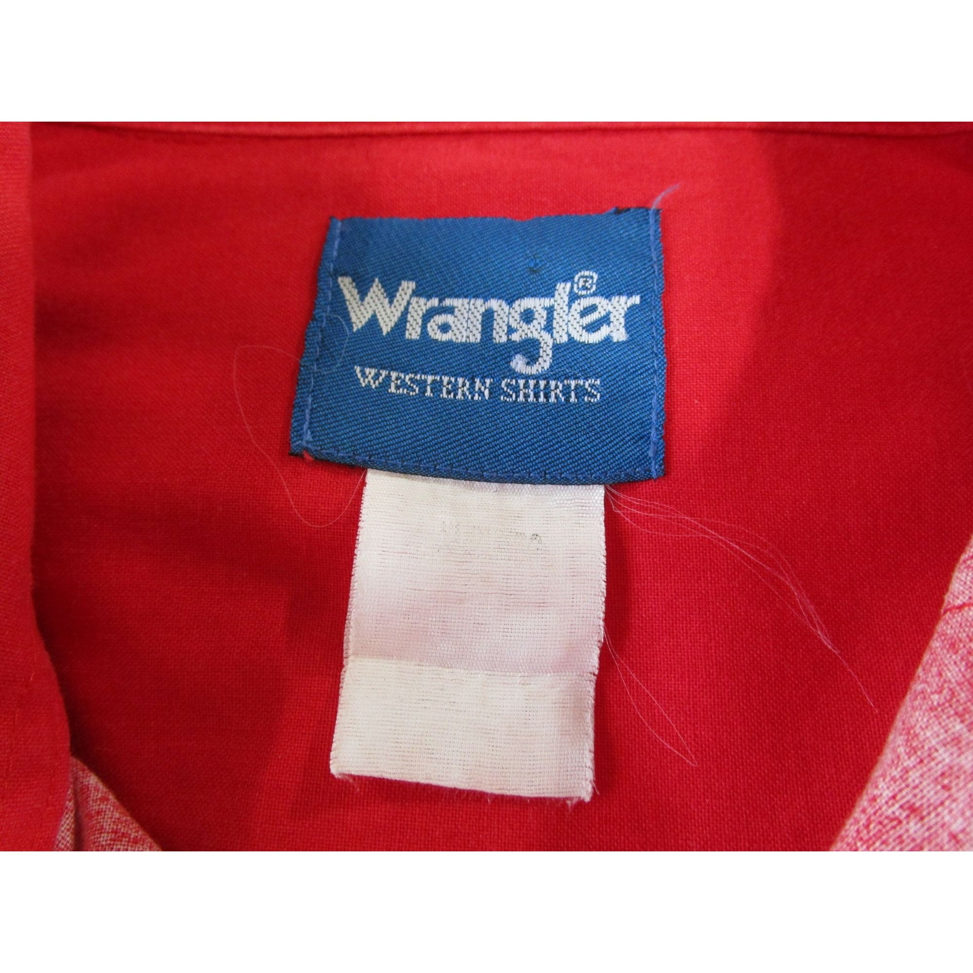 Chemise cowboy Wrangler vintage rouge bordeaux sud-ouest de