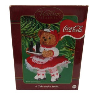 Rolschaatswagen Hop Beer Coca-Cola Ornament Carlton Cards Heirloom open doos