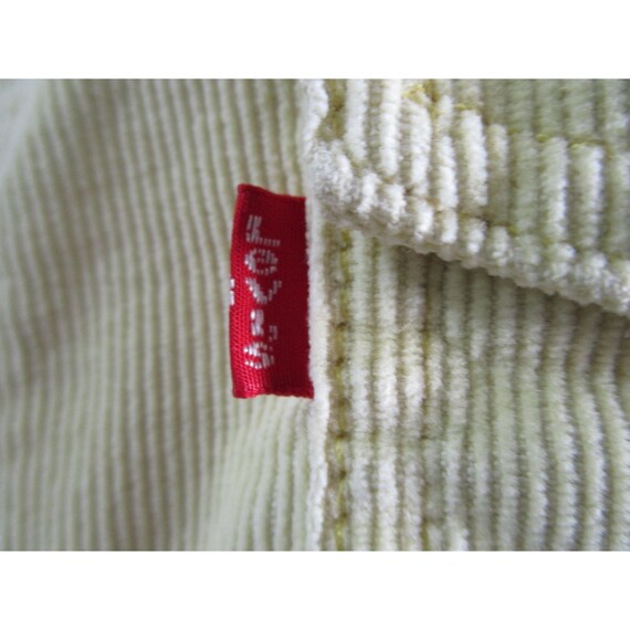Levi's Yellow Corduroy Cropped Jacket Jr Lg Zip Front Small e Red Lable GUC View 6