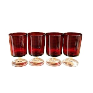 Crystal D&#39;Arques/Durand Vintage Cavalier Ruby Red Wine Glasses Clear Foot 4