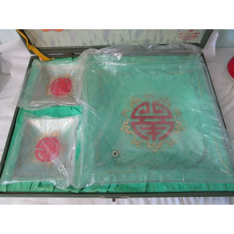 Vintage Hsinchu Glass Works Salladsskålset med presentförpackning Oanvänd bild 1