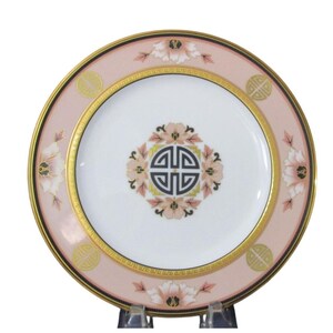 Vintage Noritake Commemoration Salad Lunch Plate Peach Gold Are Deco Retired EUC