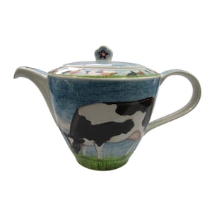 Cow Teapot Dunoon On The Farm Fine Stoneware Marlin Wiscombe GUC