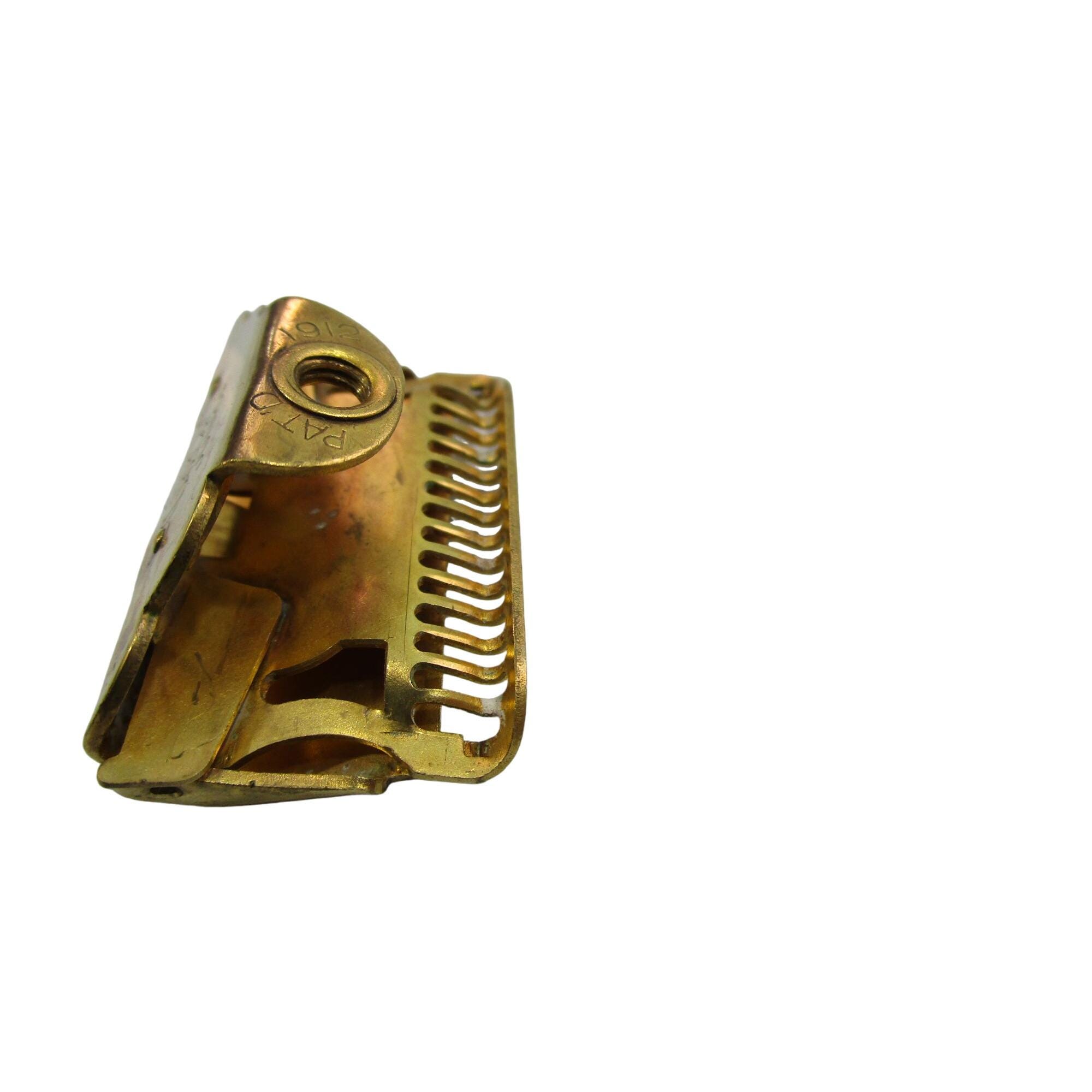 Military WW II Era Vintage Gem Safety Razor Set Gold Tone Bakelite