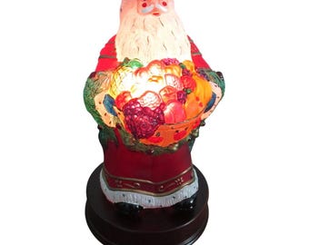 Vintage Old World Christmas Bountiful Santa Light 1998 im Ruhestand GUC Works